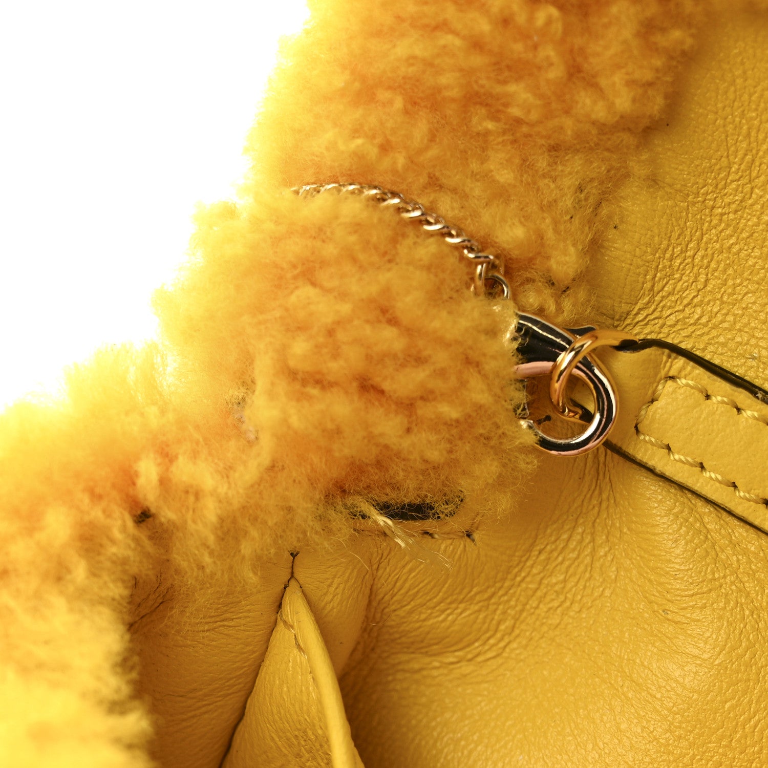 Fendi Shearling Vitello Grace Nano Baguette Charm Narciso 10 of 10