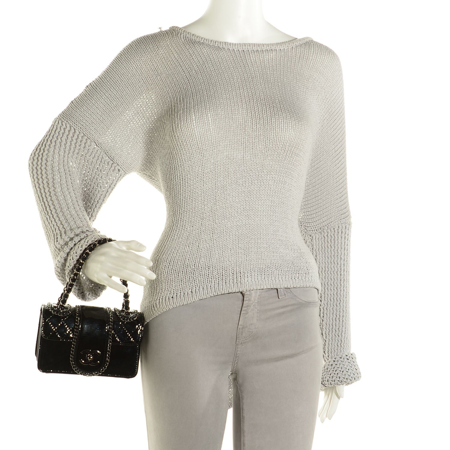 Chanel Patent Mini Madison Flap Black 2 of 8