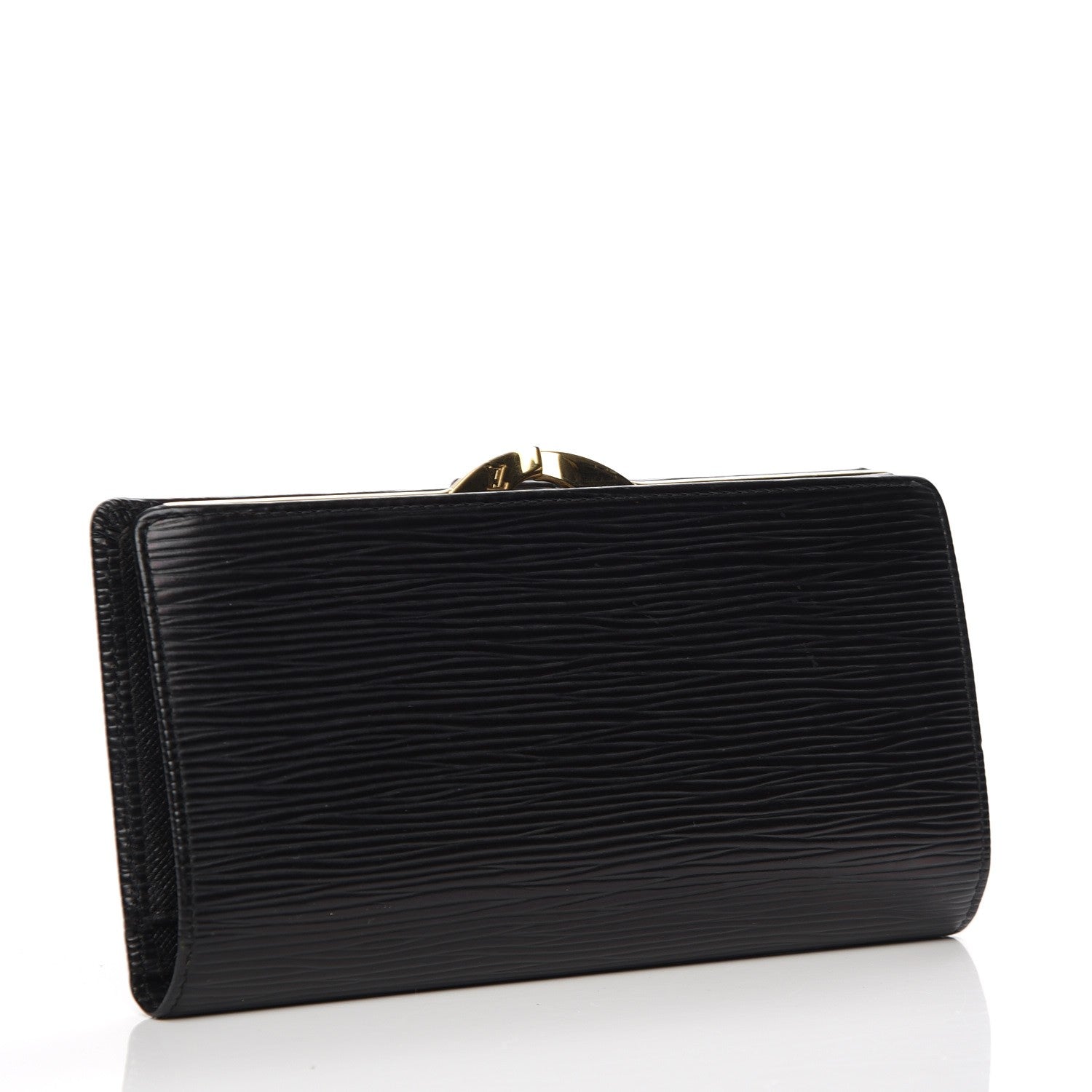 Louis Vuitton Epi Viennois Continental French Purse Wallet Black 3 of 9
