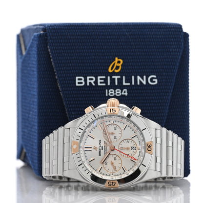 Breitling Stainless Steel 18K Rose Gold 42mm Chronomat B01 Automatic Watch Silver IB0134 5 of 5