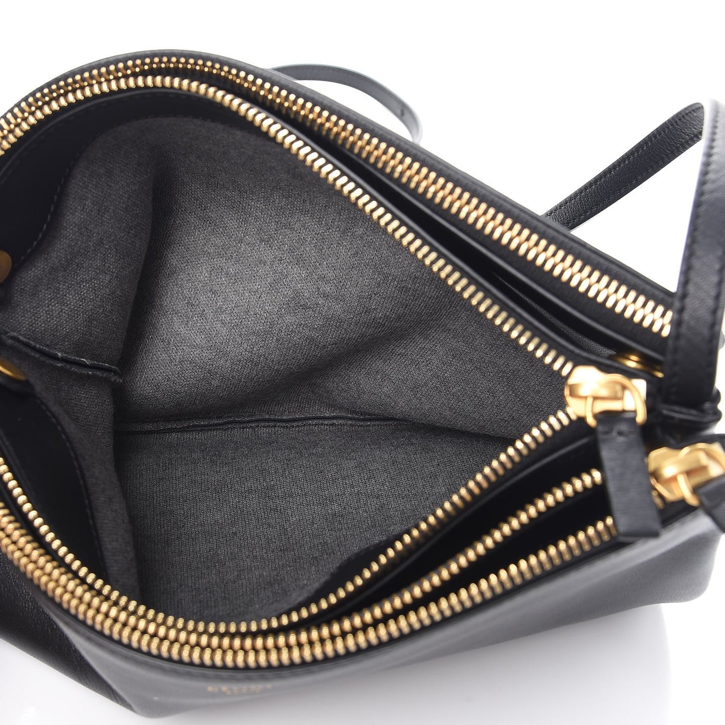 Lambskin Large Trio Crossbody Bag Black