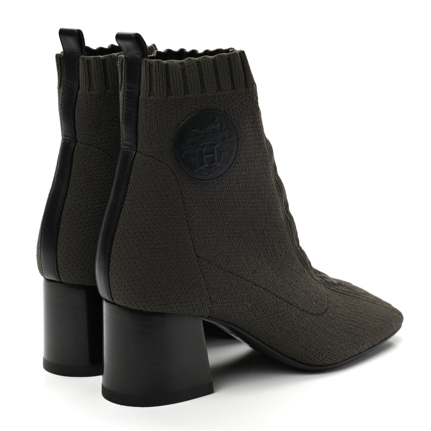 Knit Calfskin Volver 60 Ankle Boots 36 Sottobosco