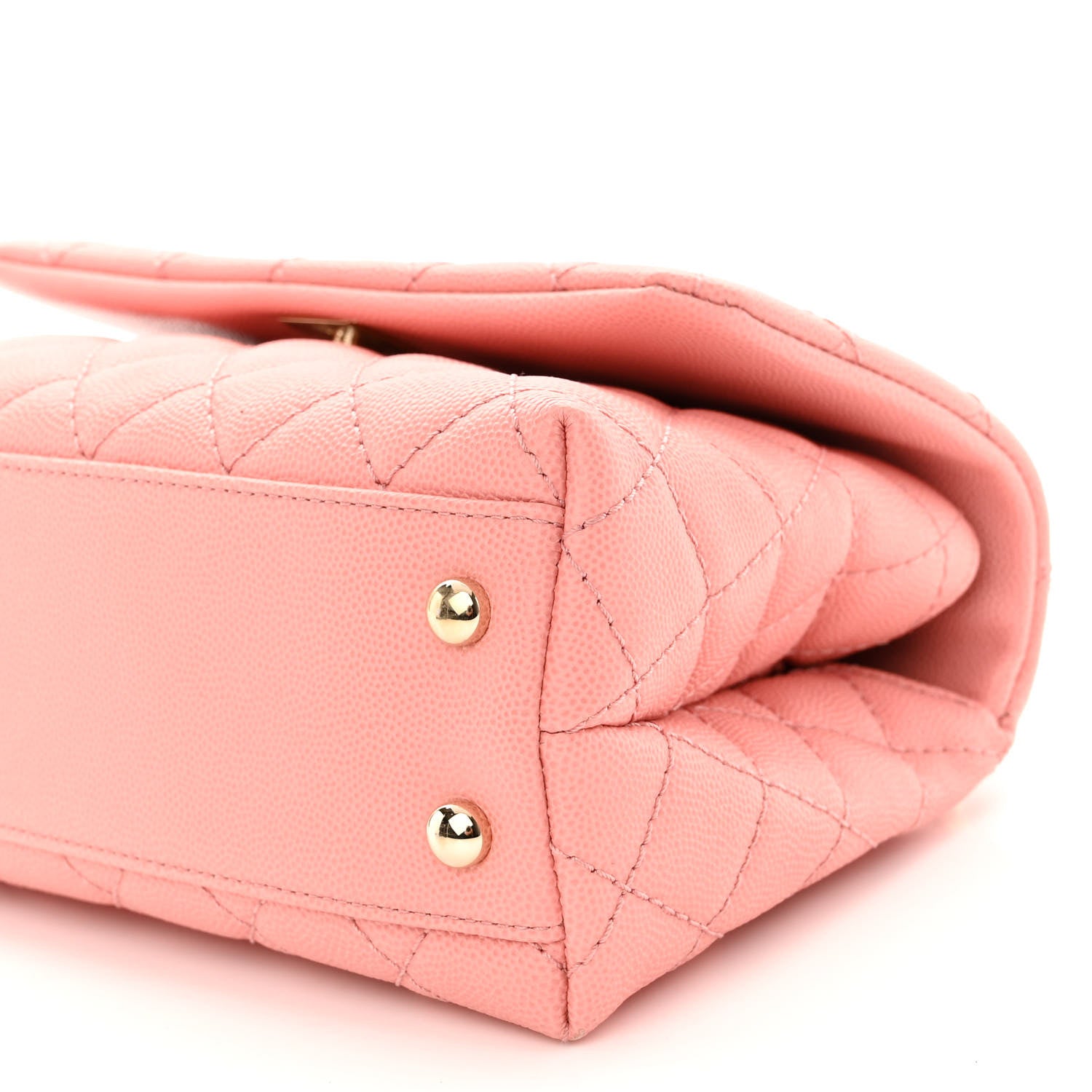Chanel Caviar Quilted Mini Coco Handle Flap Pink 10 of 11