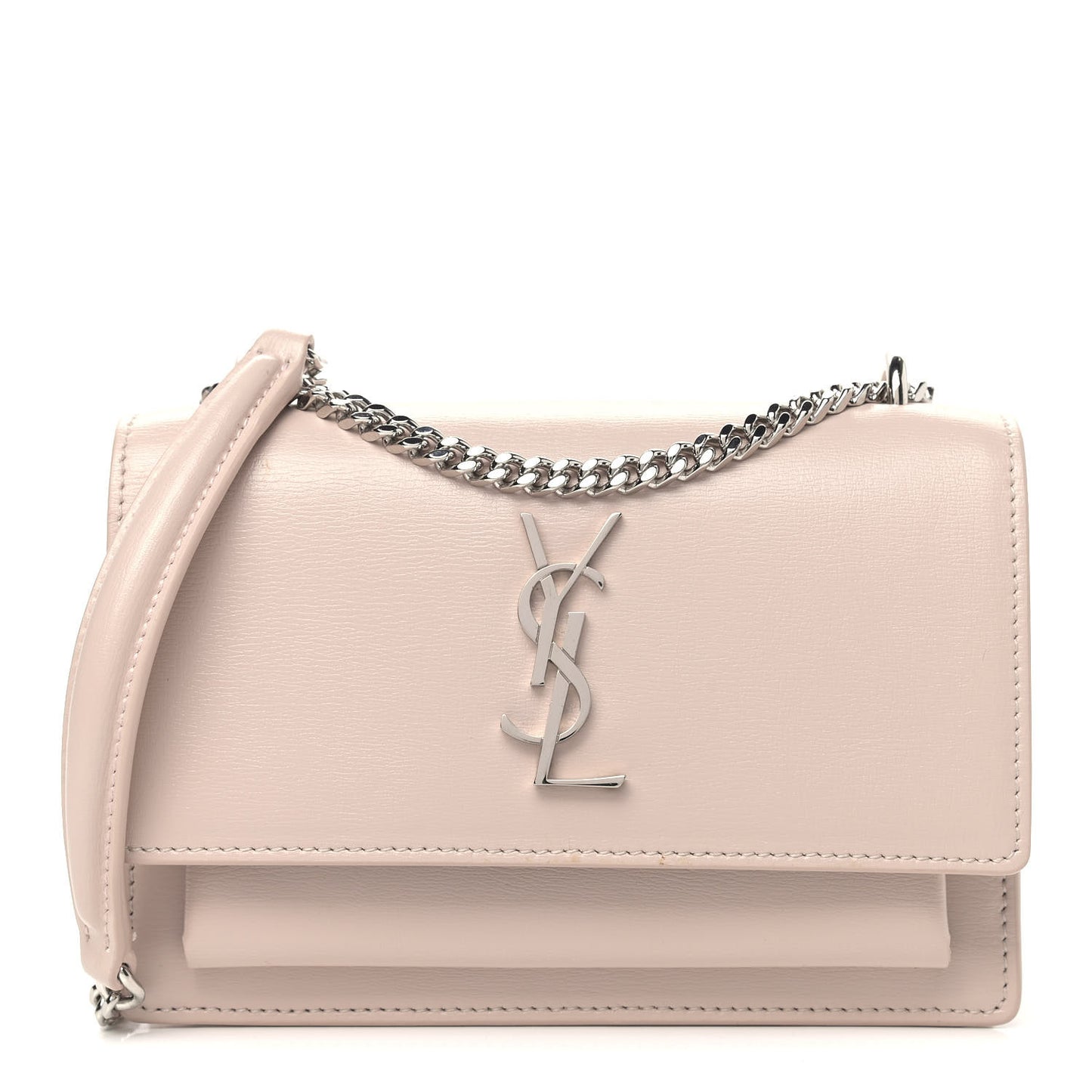 Calfskin Monogram Sunset Chain Wallet Light Pink