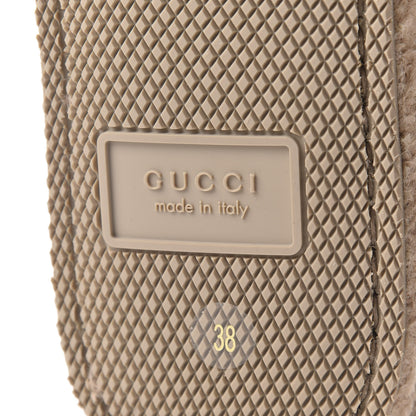 Gucci Canvas Wool Lame GG Monogram Womens Fria Horsebit Ankle Boots 38 Gardenia Silver Butterscotch 7 of 8