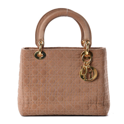 Christian Dior Nylon Cannage Medium Lady Dior Beige 1 of 11