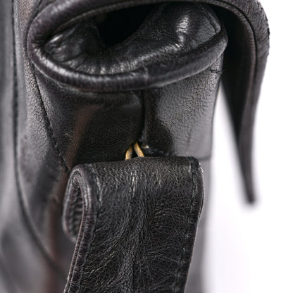 Chanel Lambskin Chevron Quilted Flap Shoulder Bag Black 15 of 15