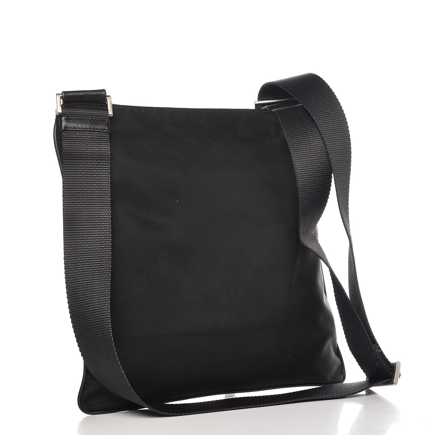 Prada Nylon Flat Messenger Bag Black 3 of 7