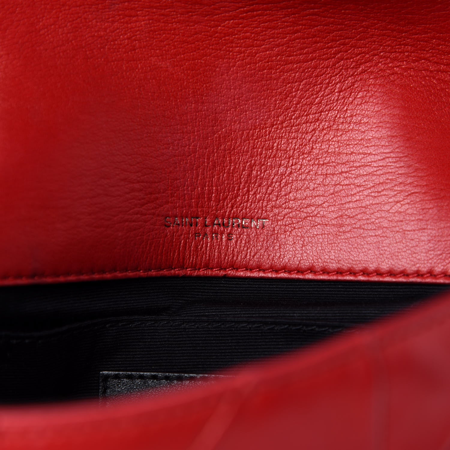 Saint Laurent Lambskin Patchwork Monogram Small Jamie Red 9 of 11