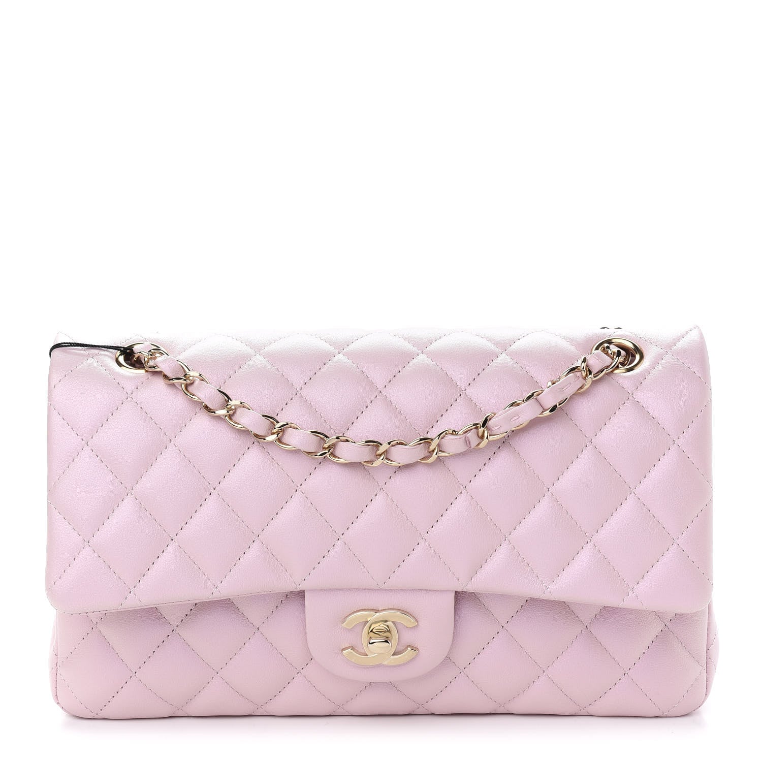 Chanel Iridescent Calfskin Quilted Medium Double Flap Light Pink 1 of 9