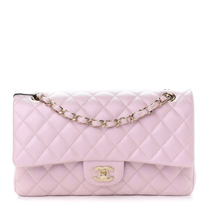 Chanel Iridescent Calfskin Quilted Medium Double Flap Light Pink 1 of 9
