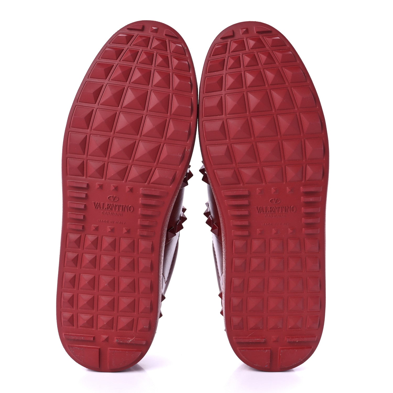 Valentino Garavani Calfskin Rockstud Untitled Open Sneakers 36.5 Red 5 of 8