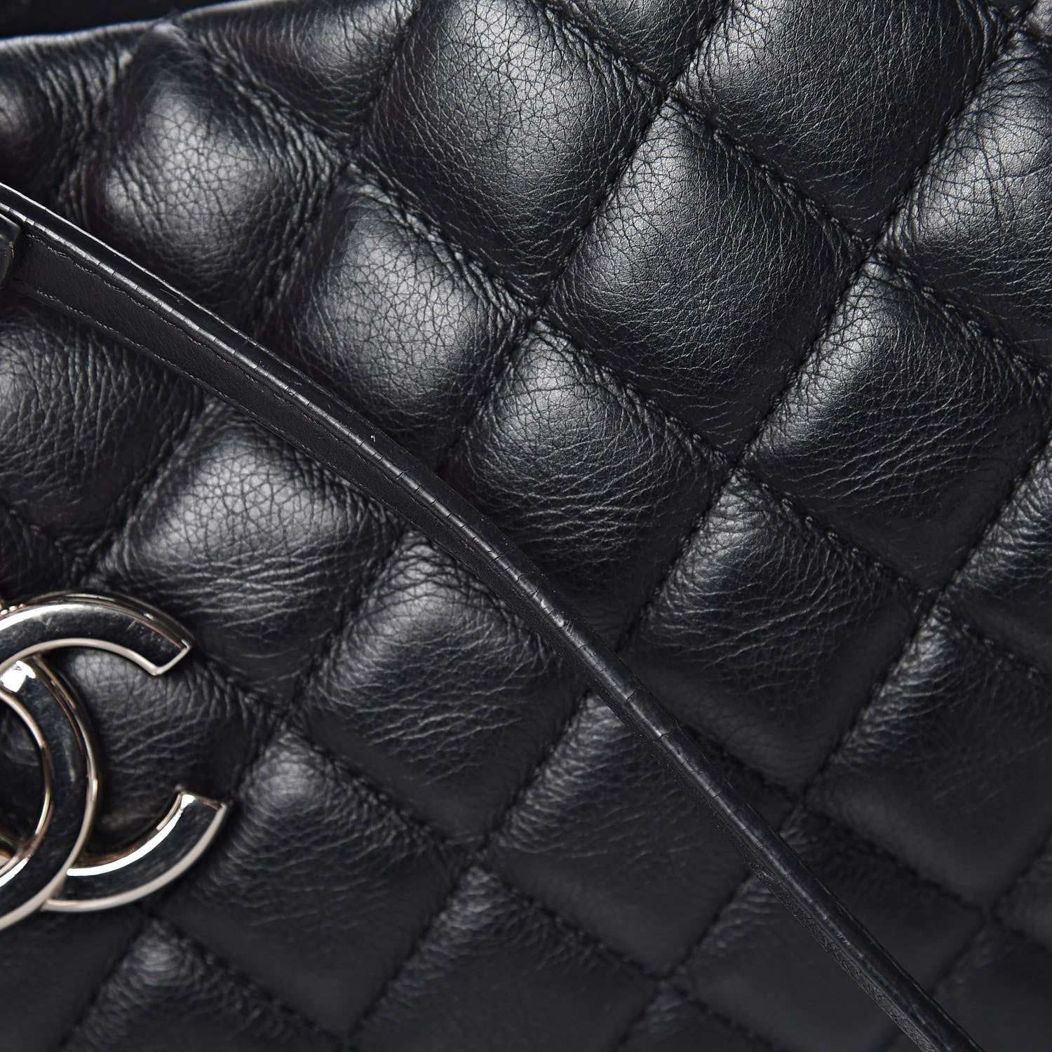 Chanel Calfskin Quilted Small Chic and Soft Shopping Tote Black 13 of 14