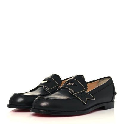 Christian Louboutin Calfskin Monana Flat Loafers 35 Black 3 of 8