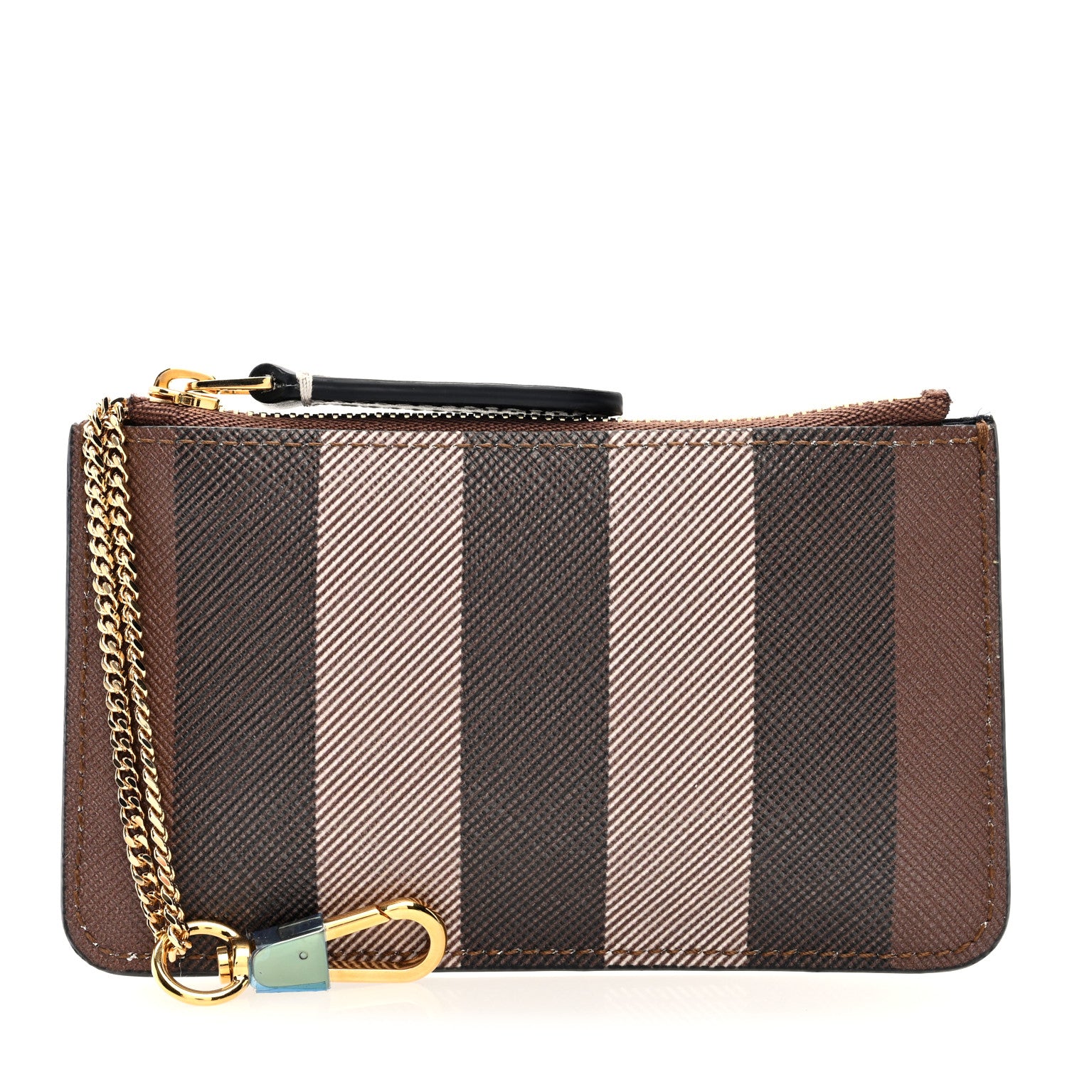 Burberry Kelbrook Exaggerated Check Canvas Card Case Birch Brown 1 of 6