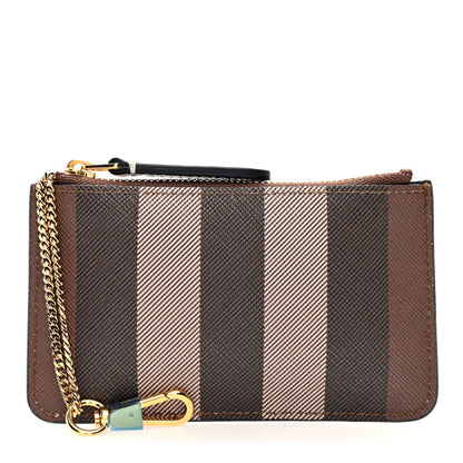 Burberry Kelbrook Exaggerated Check Canvas Card Case Birch Brown 1 of 6