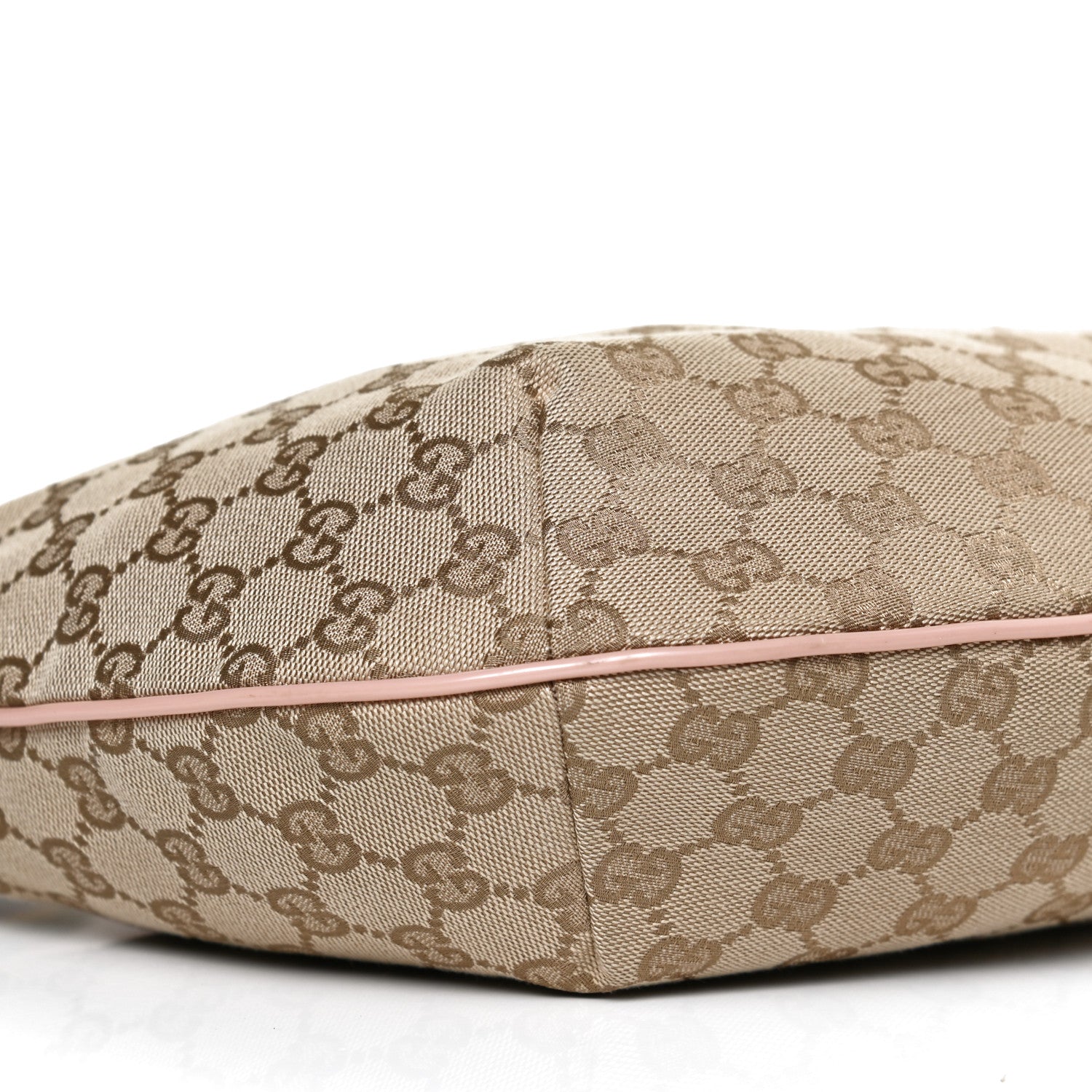 Gucci Monogram Web Medium Half Moon Hobo Blue Pink 10 of 13