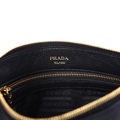 Prada Vitello Daino Crossbody Bag Black 8 of 8