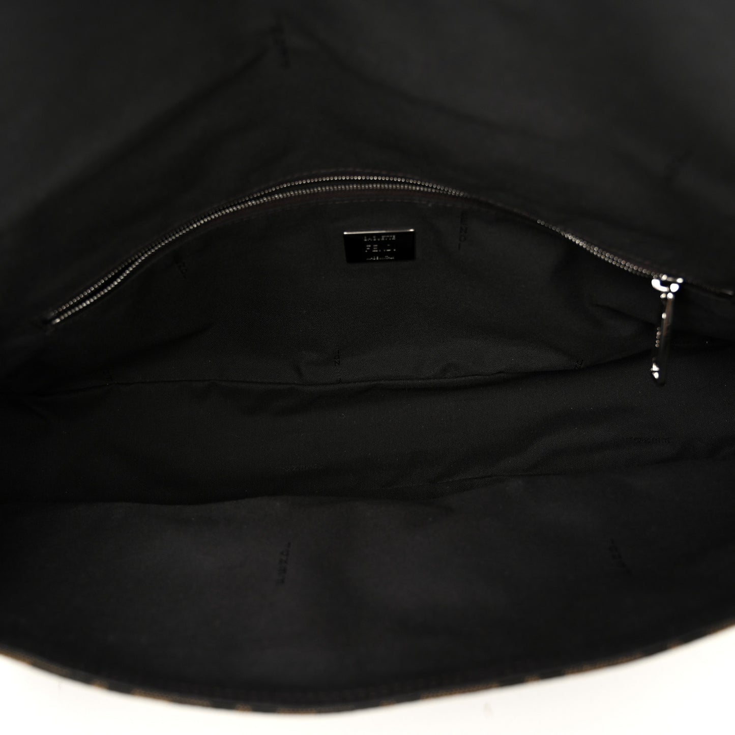 Fabric Jacquard FF 1974 Maxi Multipocket Baguette Tobacco Moro Black