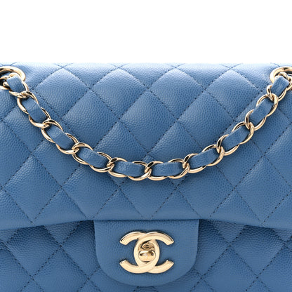 Chanel Caviar Quilted Small Double Flap Blue 8 of 10