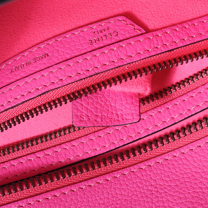 Celine Drummed Leather Micro Luggage Fluo Pink 7 of 7