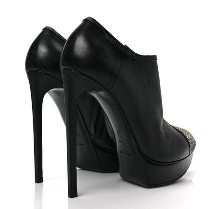Saint Laurent Calfskin Studded Janis 105 Boots 39 Black 4 of 9