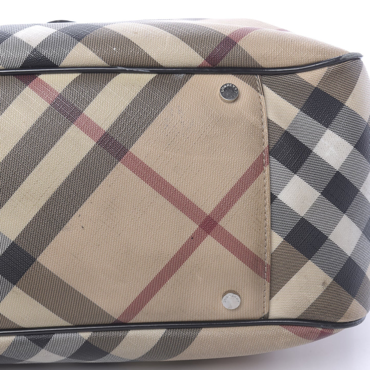 Patent Trim Nova Check Tote Black
