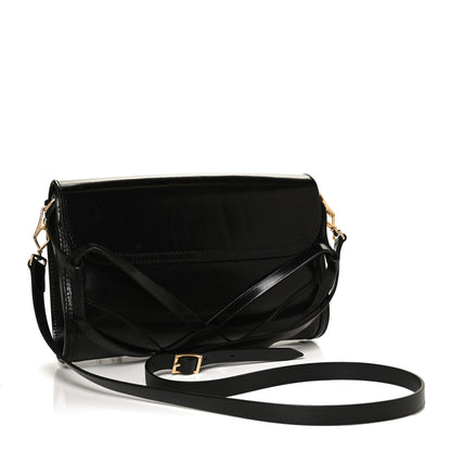 Burberry Polished Bridle Leather Small Abbott Crossbody Black 2 of 10
