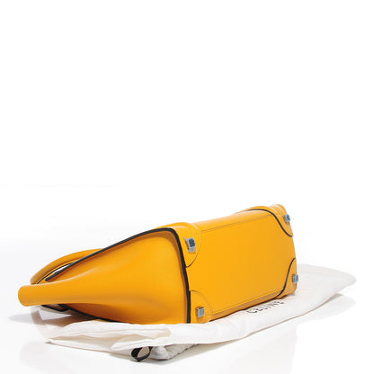 Celine Drummed Calfskin Micro Luggage Ocre 4 of 8