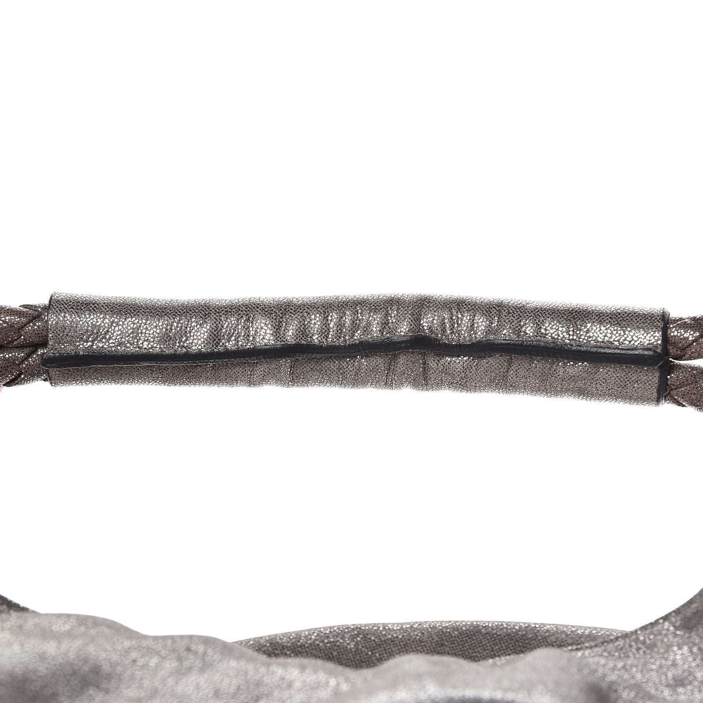 Metallic Suede Large Sky Hobo Silver