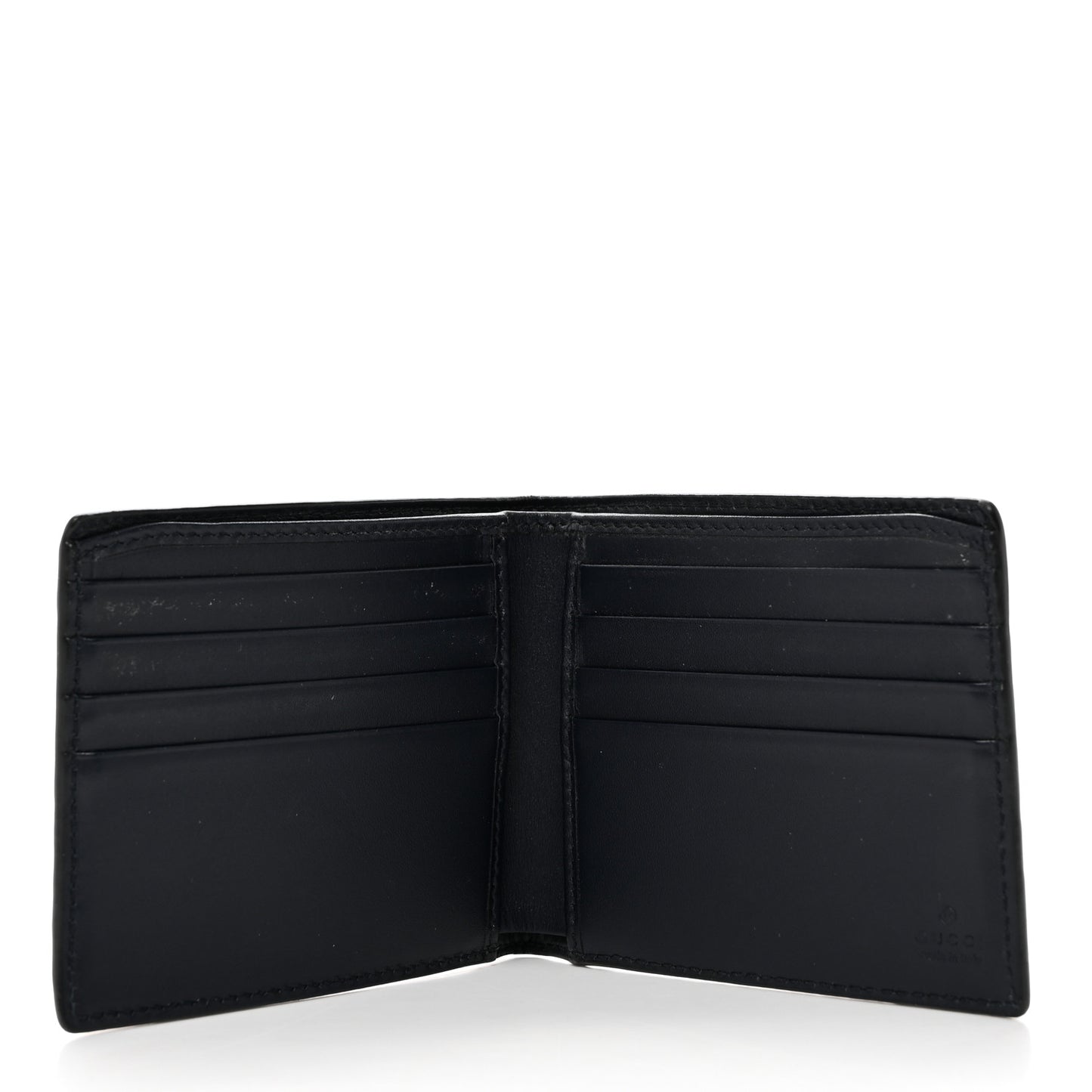 Guccissima Signature Web New Web Bi-Fold Wallet Blue