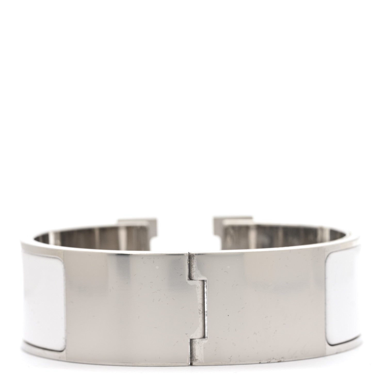 Hermes Enamel Wide Clic Clac H Bracelet PM White 3 of 5