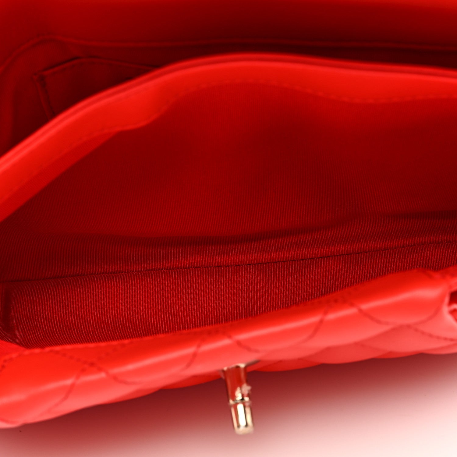 Chanel Lambskin Quilted Fold Up Again Clutch Red 5 of 7