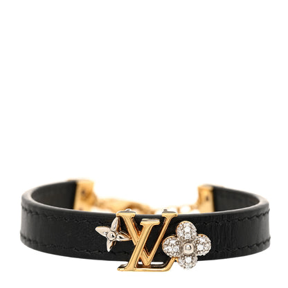 Louis Vuitton Calfskin Gram Bracelet Black 1 of 9