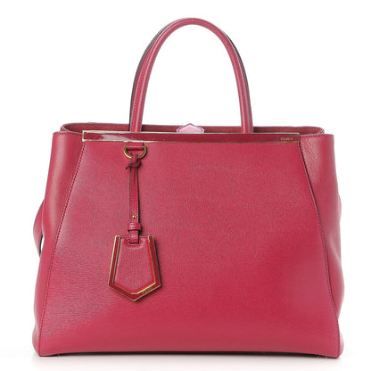 Fendi Vitello Elite Flamingo Regular 2Jours Tote Amarena 1 of 8