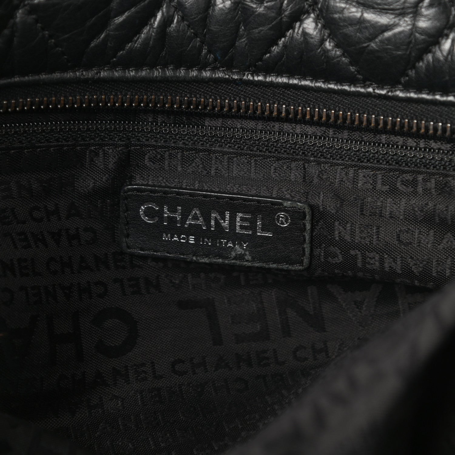 Chanel Distressed Lambskin Vintage Ligne Lady Braid XL Tote Black 6 of 10