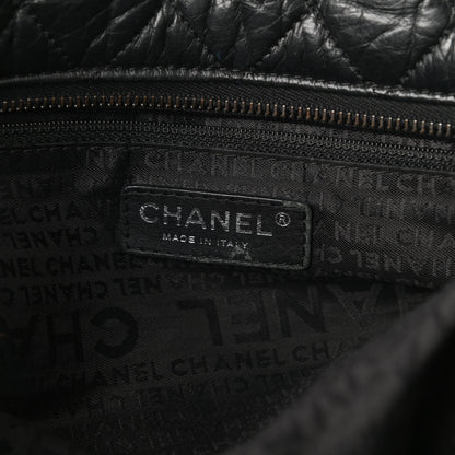 Chanel Distressed Lambskin Vintage Ligne Lady Braid XL Tote Black 6 of 10