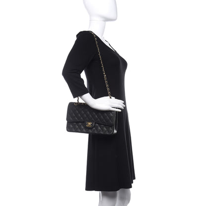 Chanel Caviar Quilted Medium Double Flap Black 2 of 9