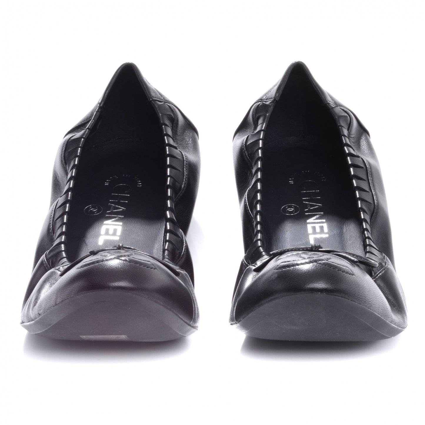 Leather CC Ballet Flats 38.5 Black