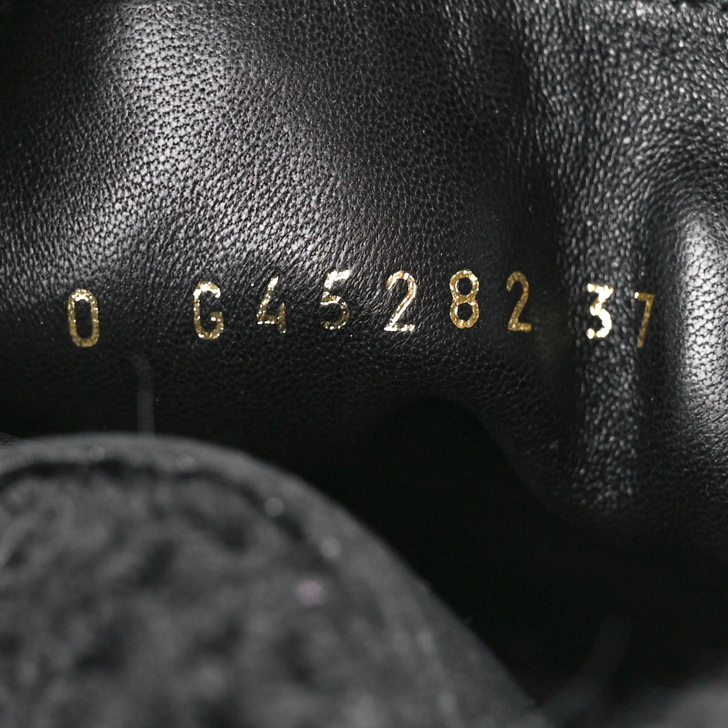 Calfskin Knit CC Short Boots 37 Black