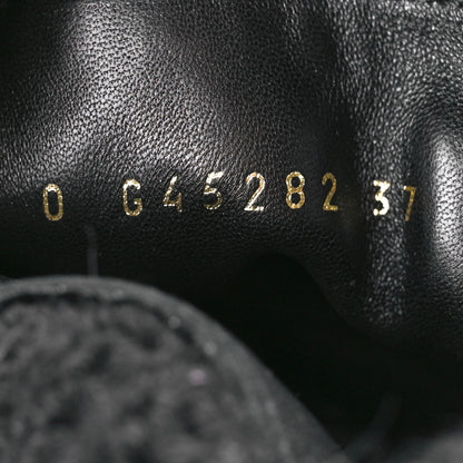 Chanel Calfskin Knit CC Short Boots 37 Black 10 of 11