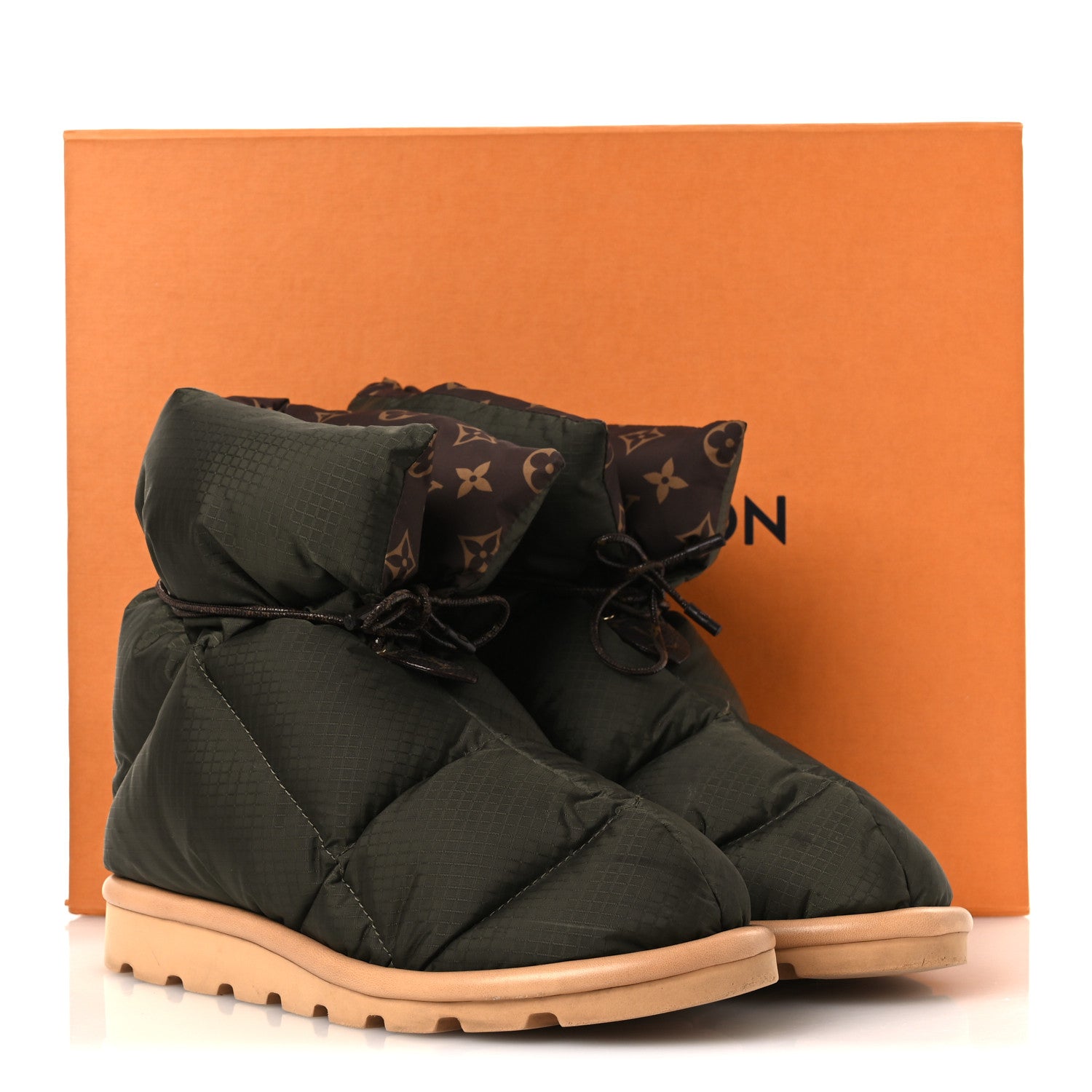 Louis Vuitton Nylon Monogram Pillow Comfort Ankle Boot 40 Khaki 14 of 14