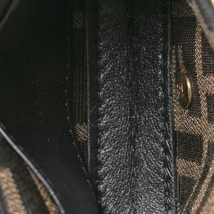 Fendi Fabric Jacquard FF 1974 Nano Baguette Charm Tobacco Moro Black 5 of 12