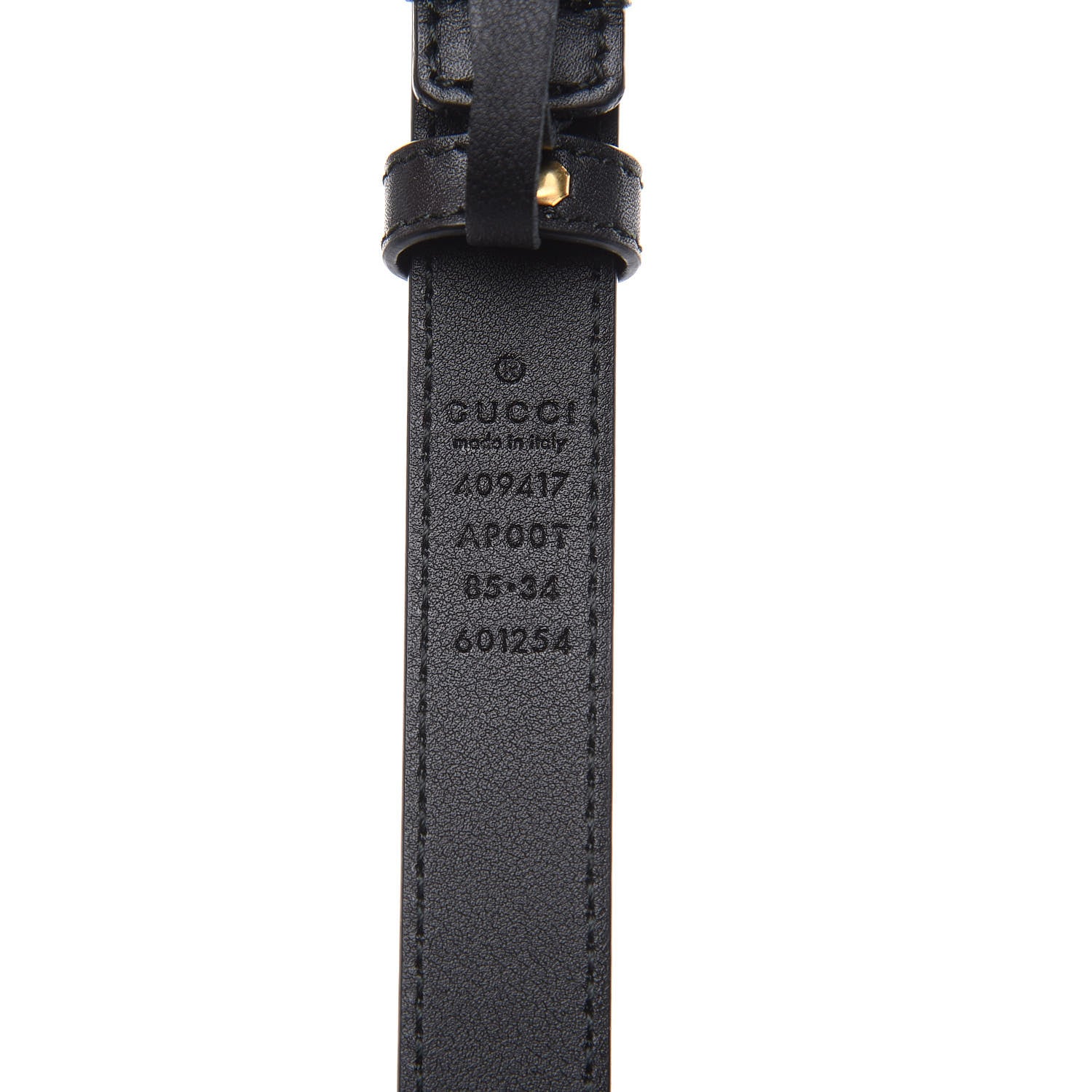 Gucci Calfskin Double G 20mm Belt 85 34 Black 6 of 6