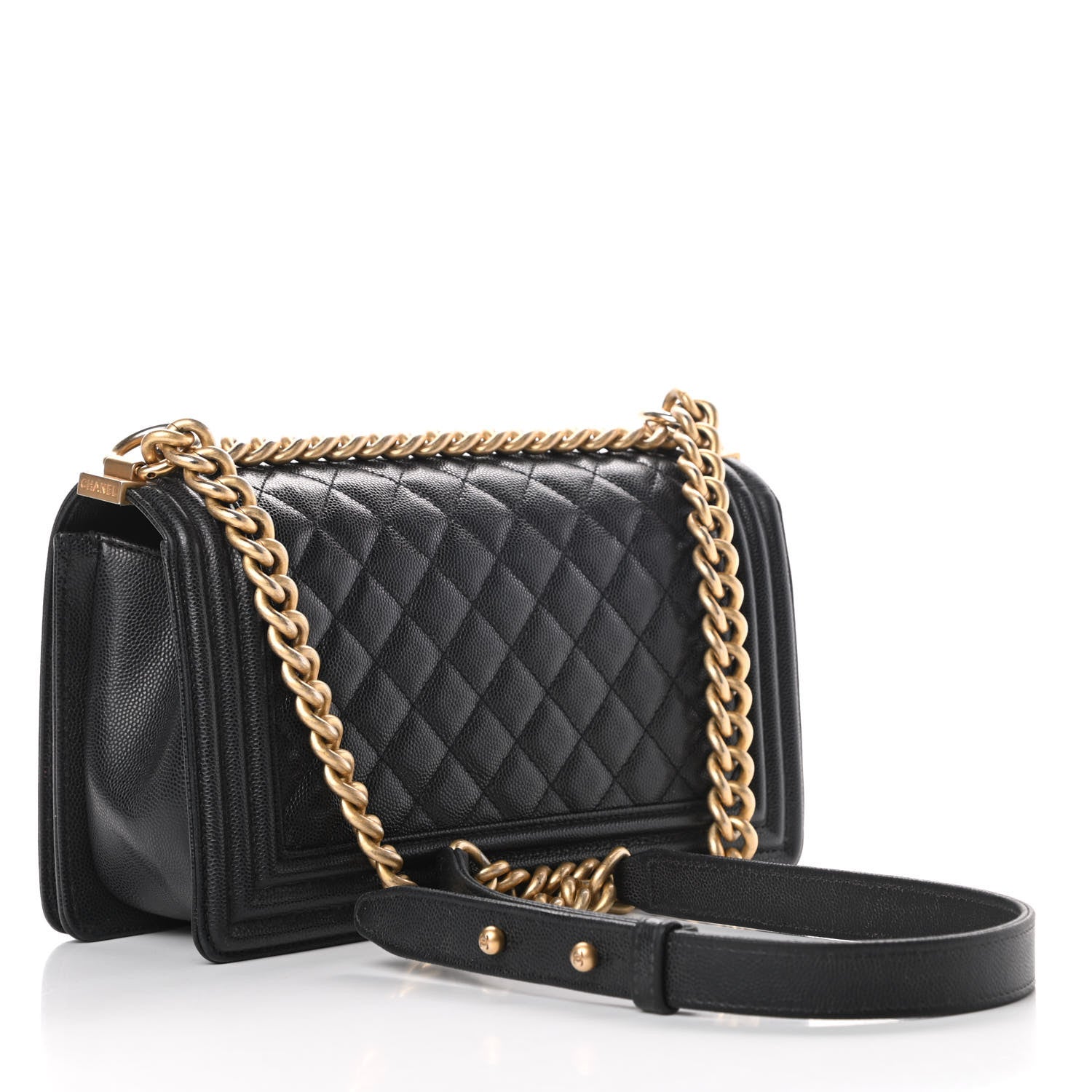 Chanel Caviar Quilted Medium Boy Flap Black 3 of 13