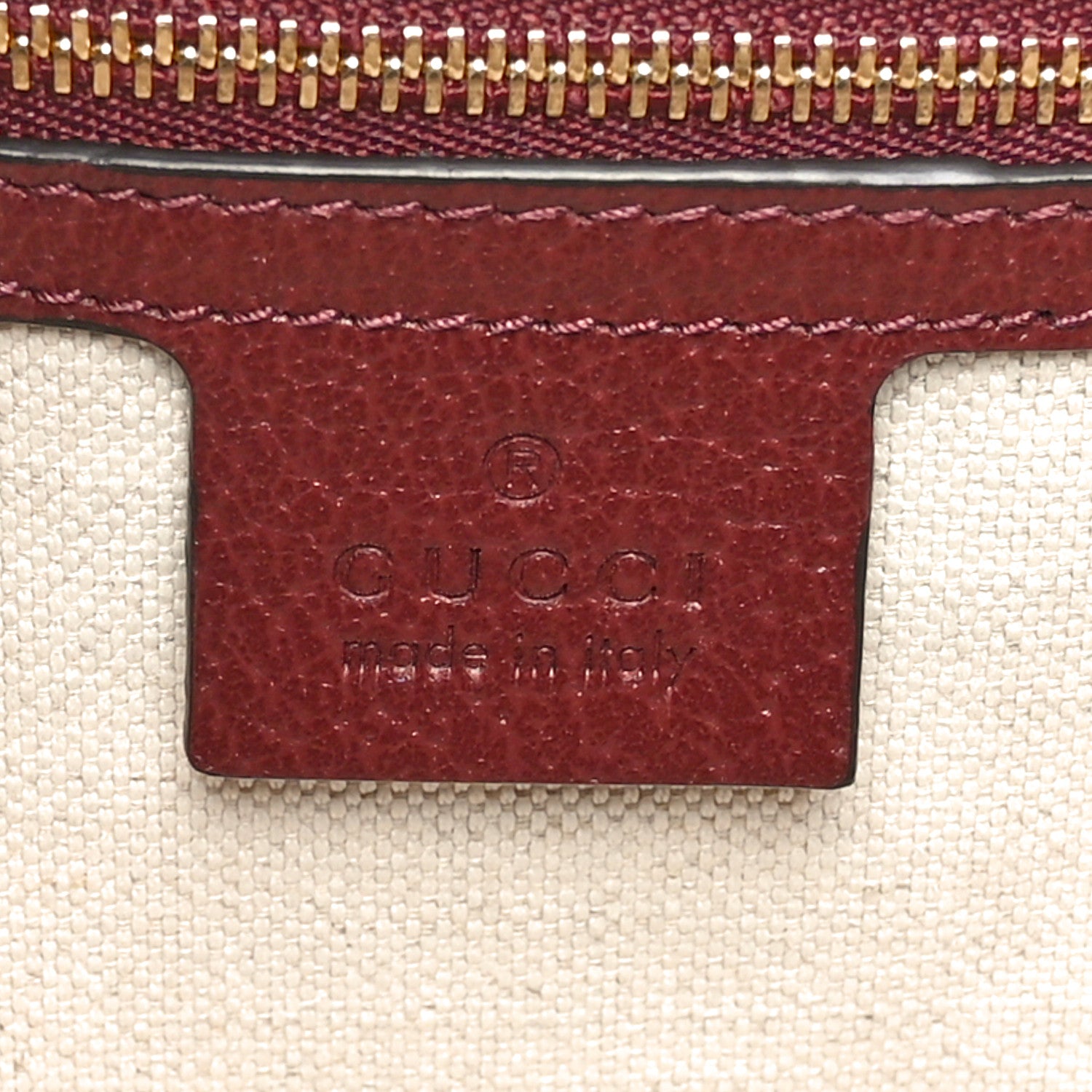 Gucci Monogram Textured Dollar Calfskin Web Medium Ophidia Shopping Tote Sahara Rubino Chardonnay 6 of 10