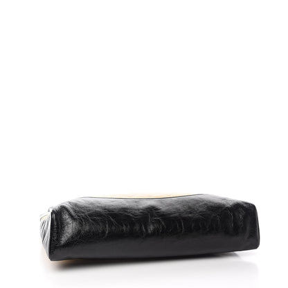 Chanel Aged Calfskin Quilted XL 31 Shopping Bag Beige Black 4 of 10