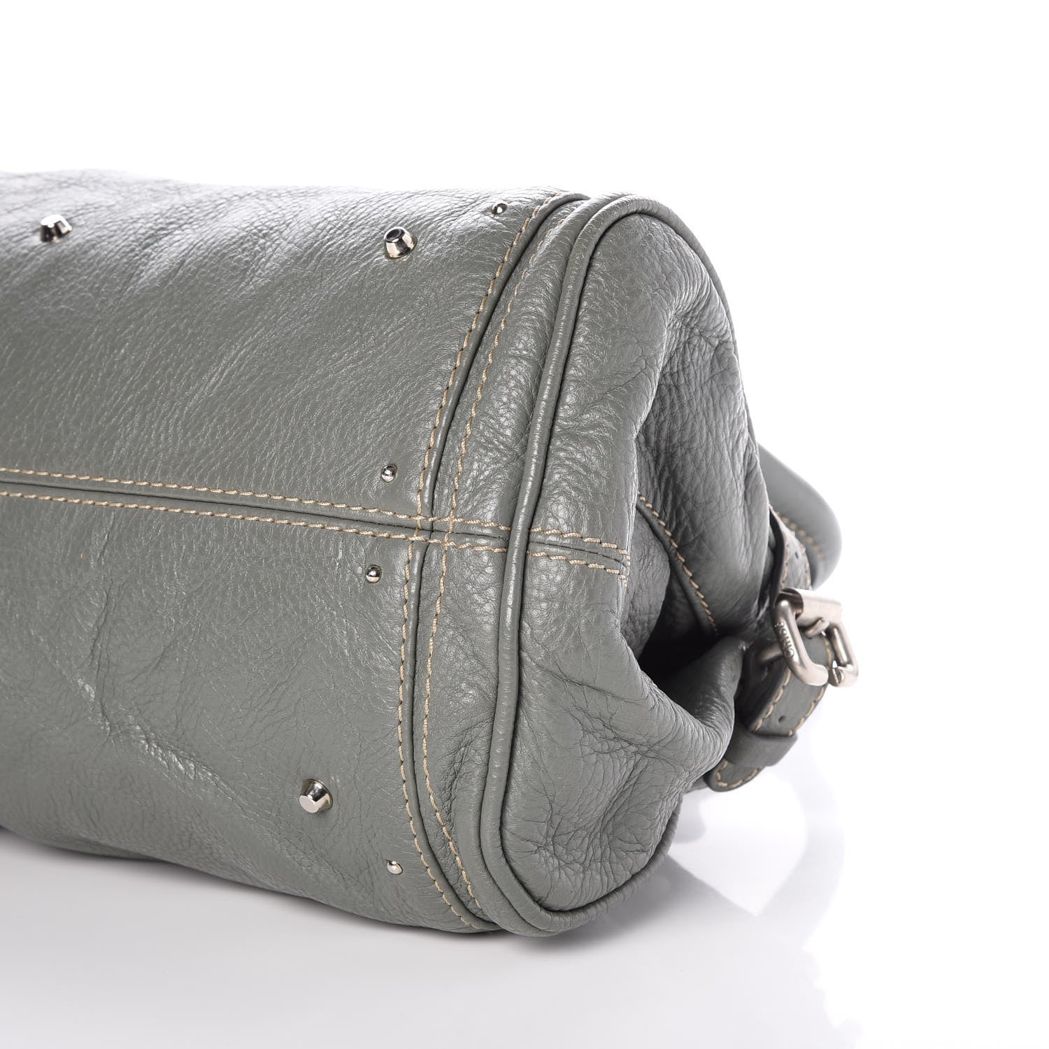 Chloe Calfskin Medium Paddington Satchel Gris Vert 9 of 14