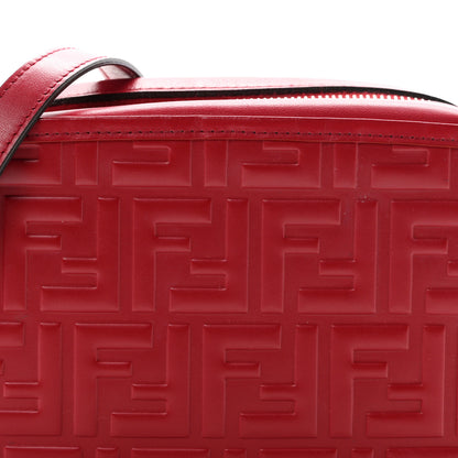 Fendi Vitello Century FF 1974 Embossed Mini Camera Case Fragola 8 of 10