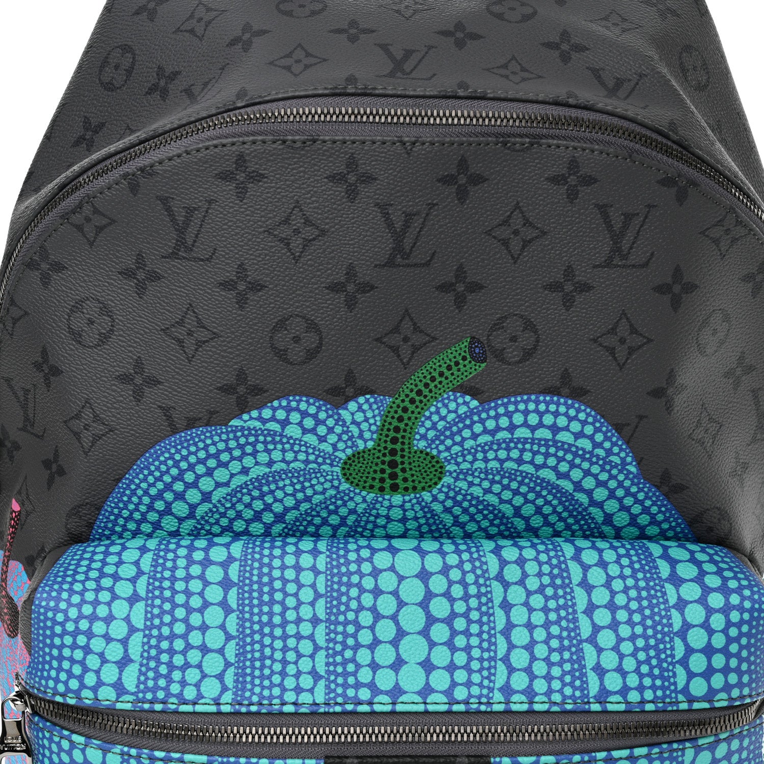 Louis Vuitton LV X YK Monogram Eclipse Reverse Kusama Pumpkin Discovery Backpack 7 of 9